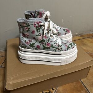 Steve Madden “Franco” Floral High-Top Platform Sneakers